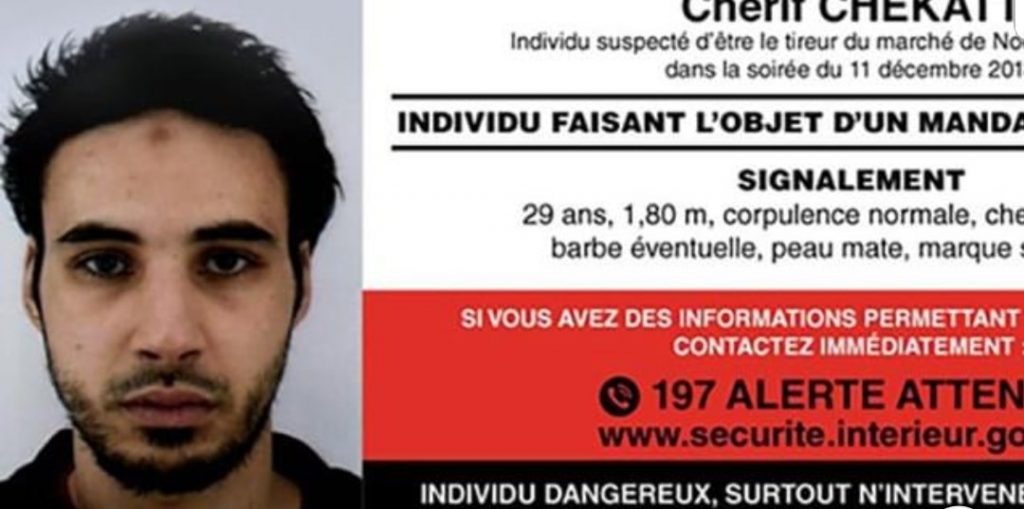Il killer di Strasburgo ancora in fuga: “Allerta anche in Italia: ecco come riconoscerlo”