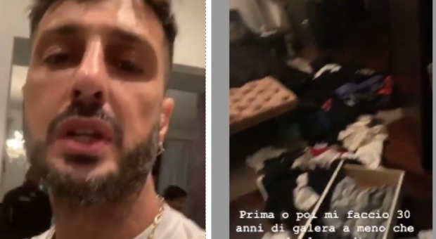 Fabrizio Corona, i ladri gli svaligiano l’appartamento: lui posta tutto su Instagram