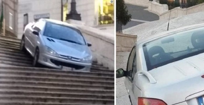 Ubriaco finisce con l’auto sulla scalinata di Piazza di Spagna