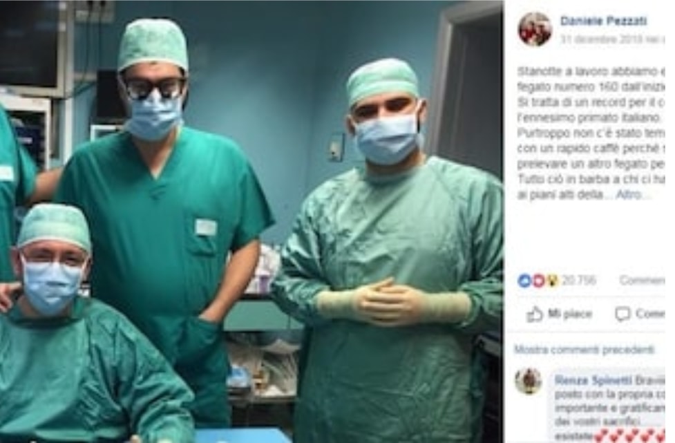 Il post del chirurgo che fa trapianti anche a Capodanno è virale: “Fiero ma stanco”
