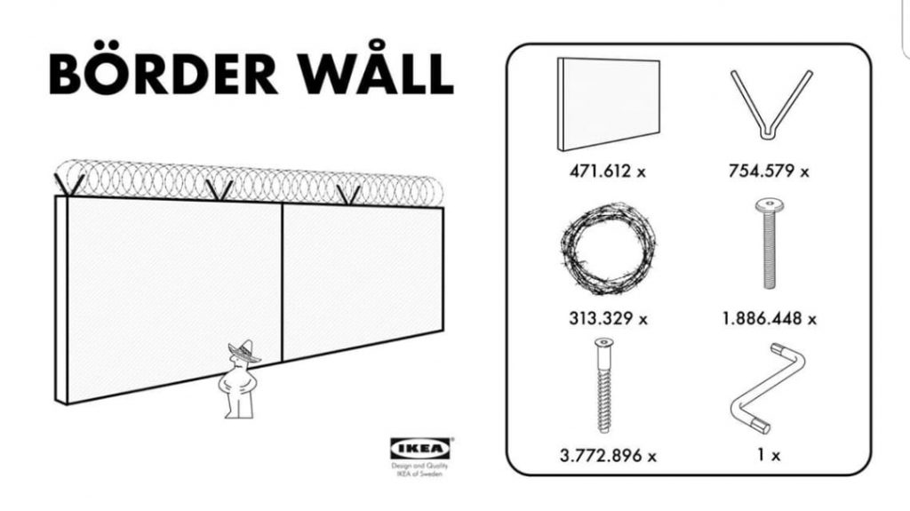 “Börder Wåll”: IKEA offre a Trump una soluzione economica per il Muro in Messico