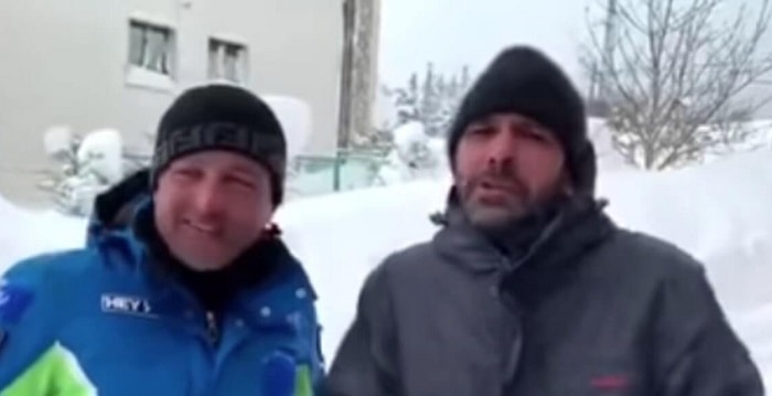 Checco Zalone bloccato dalla neve a Roccaraso – Video Virale