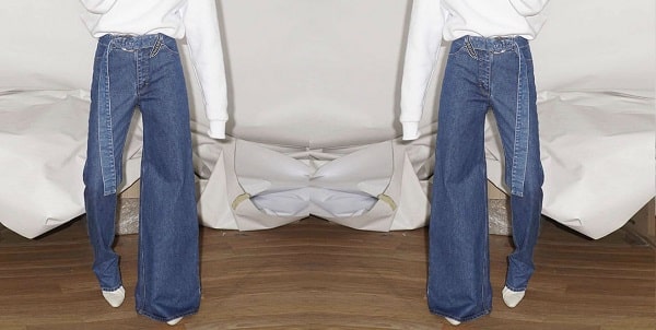 I Jeans asimettrici spopolano sui social: “Sconvolti dai nostri jeans, ci chiedono dove poterli acquistare”