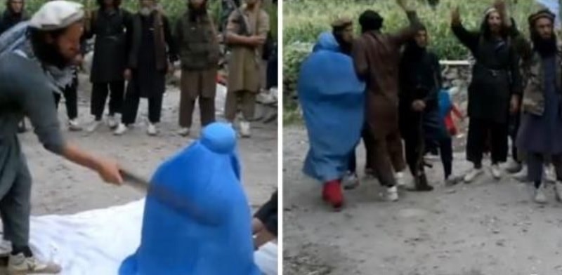 Colpevole di aver ascoltato musica, donna col burqa presa a frustate dai talebani. E alla fine gli uomini esultano