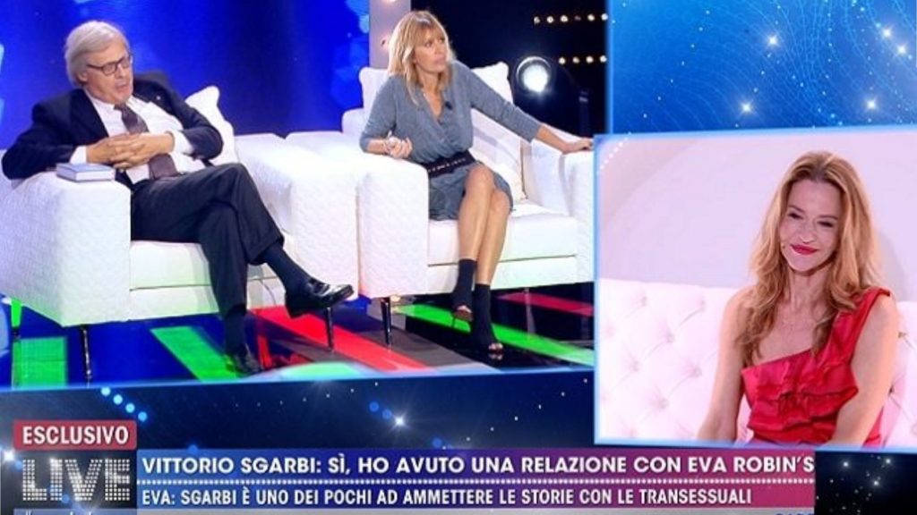 Vittorio Sgarbi: “Io e Eva Robin’s abbiamo avuto un rapporto a tre con una famosissima, ora morta”