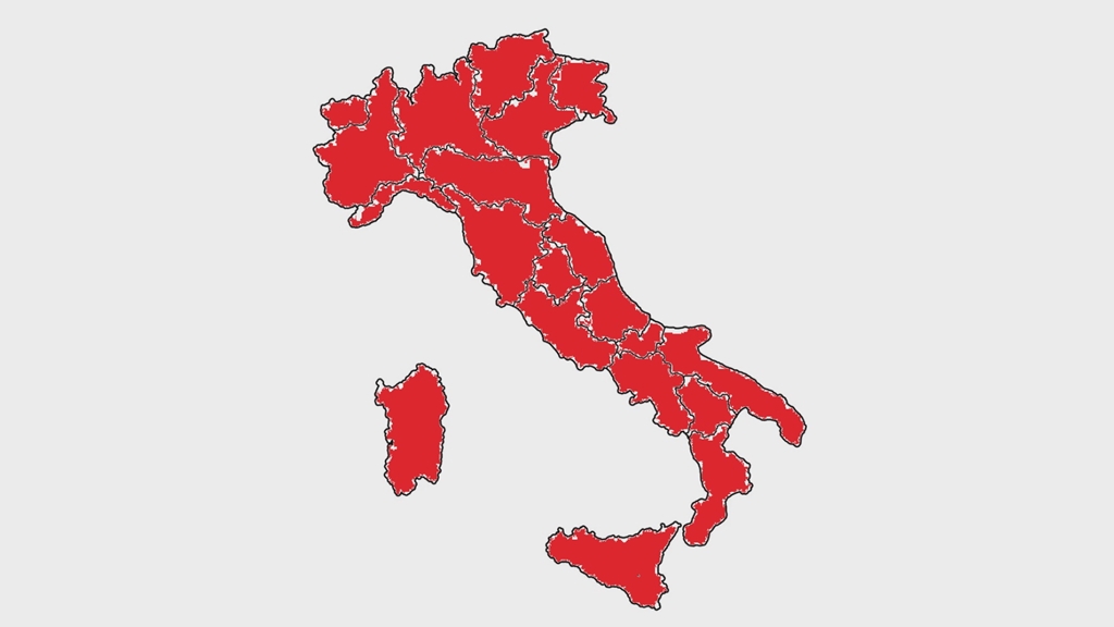 Italia, prima Regione in zona rossa: ecco dove
